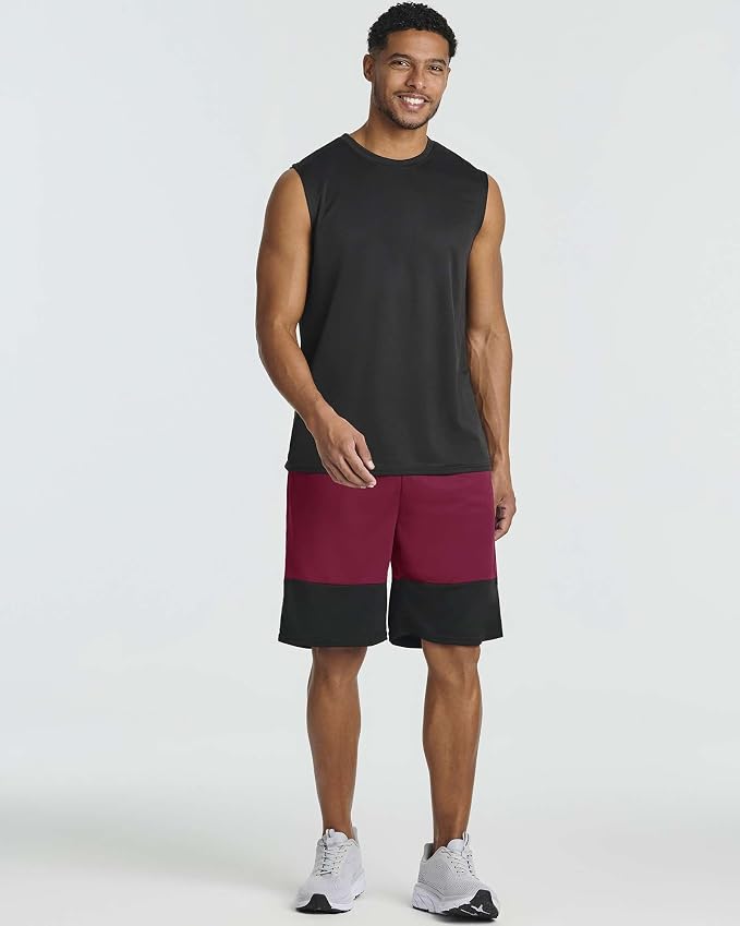 5 Pack Men's Mesh Shorts Athletic Basketball Sports Gym Workout Pockets | Cooling Moisture-Wicking, 9", Long, Quick-Dry, Breathable, Elastic Drawstring Waistband. Running, Exercise, Soccer, Training. - Image 9