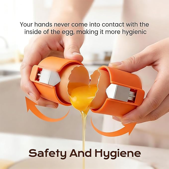 New Egg Shell Opener Egg Cracker Tool Stainless Steel, Multifunctional Egg Shell Opener for Raw Or Hard-Boiled Eggs, Kitchen Gadget for Cooking Baking - Image 5