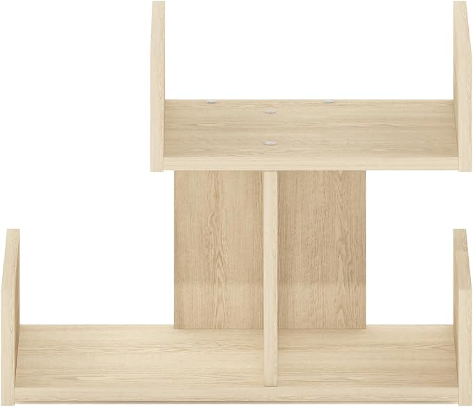 Furinno HERMITE Desk File Folder Organizers, 3-Shelf Desktop Office Organization Racks, Desk Top Display Book Shelf, for Paper, Office Supplies, Magazine, Bauhaus Oak - Image 6