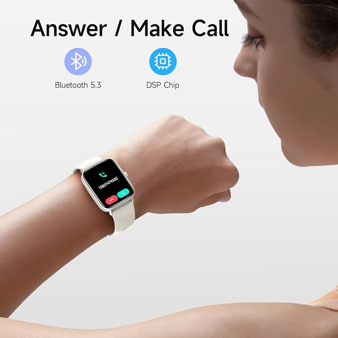 Smart Watch for Women, 1.85" HD Smartwatch Compatible iPhone/Samsung/Android (Answer/Make Calls), 100+ Sport Modes Fitness Tracker with Heart Rate/Sleep/SpO2 Monitor, IP68 Waterproof (Beige) - Image 6