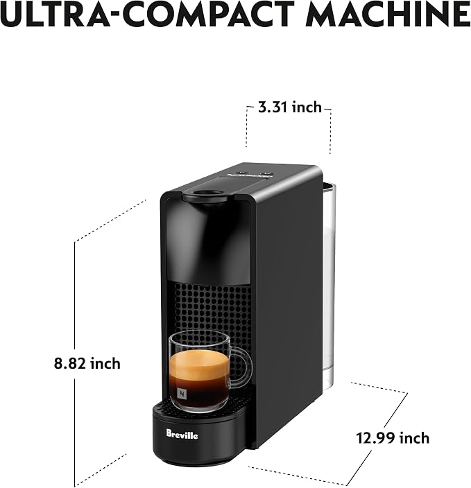 Nespresso Essenza Mini Espresso Machine by Breville, Piano Black - Image 2