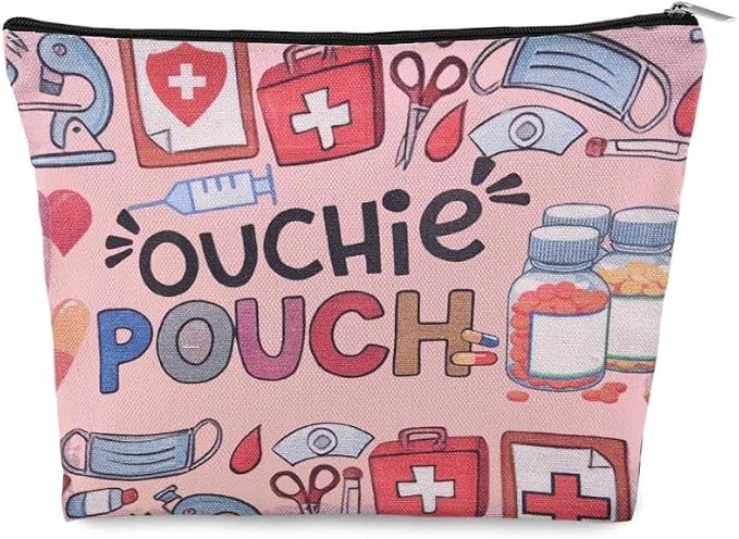 Small Ouchie Pouch Bag Canvas Medicine Storage Bags Wound Care Travel Bag Drug Storage Bags for Medicine First Aid Kit Zipper Pouches Emergency Pouch for Women Girls Doctor Nurse Pouches for Work by YangQian