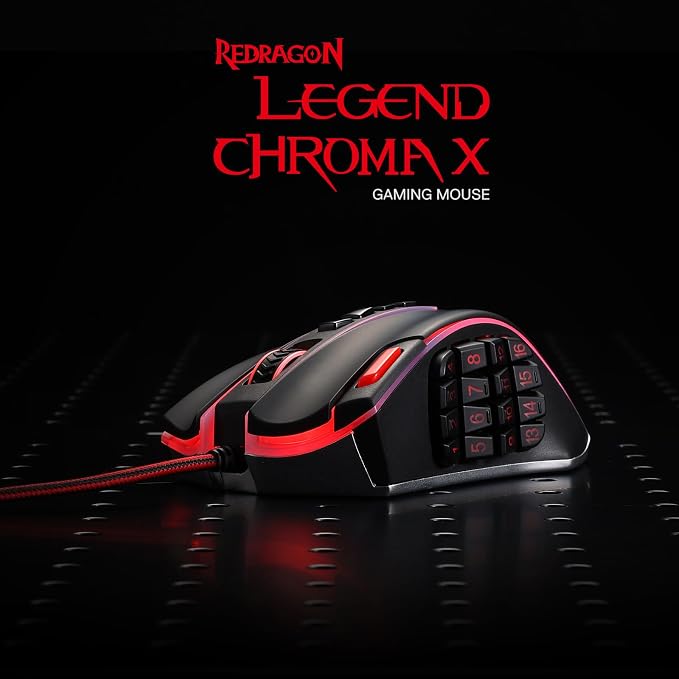 Redragon M990 Wired RGB MMO Gaming Mouse 32000 DPI Remapping Keys | Stable Lag-Free Connection, Redefine Keybinding Macro, Vibing Backlight, Ergonomic Grip Body Comfort - Image 2