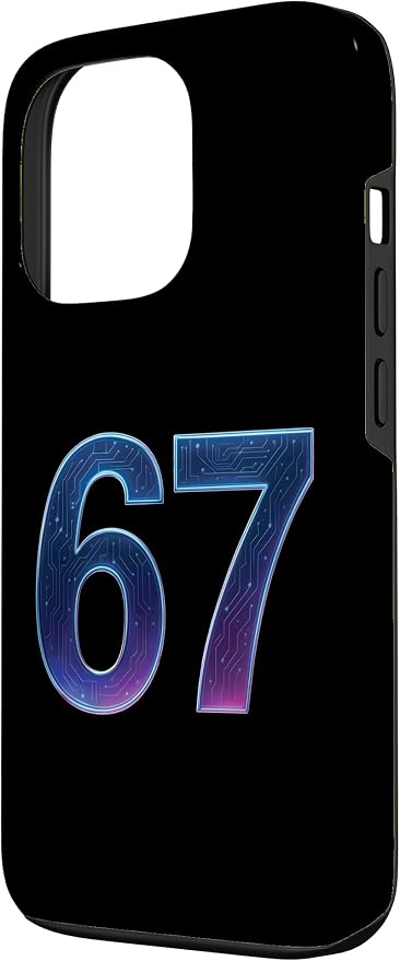 67 Meme Ai Quantum Number 67th Six Seven Tech Digital Future Case for iPhone 13 Pro - Image 2