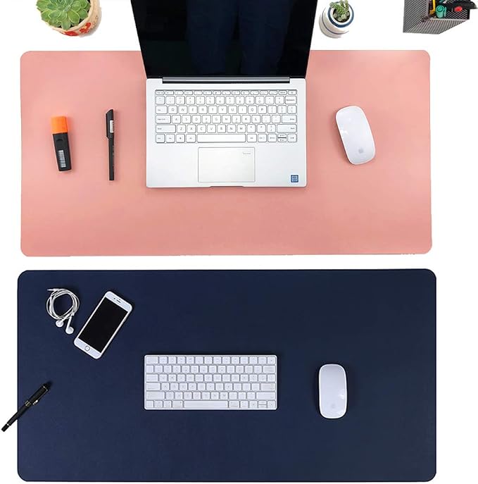 Aothia Leather Desk Pad Protector, Mouse Pad, Office Desk Mat, Non-Slip PU Leather Desk Blotter, Laptop Desk Pad, Waterproof Desk Writing Pad for Office and Home (Brown,31.5" x 15.7") - Image 7