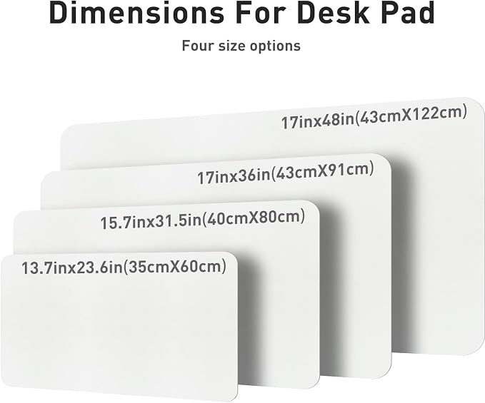 Aothia Leather Desk Pad Protector, Mouse Pad, Office Desk Mat, Non-Slip PU Leather Desk Blotter, Laptop Desk Pad, Waterproof Desk Writing Pad for Office and Home (Off-White,31.5" x 15.7") - Image 7