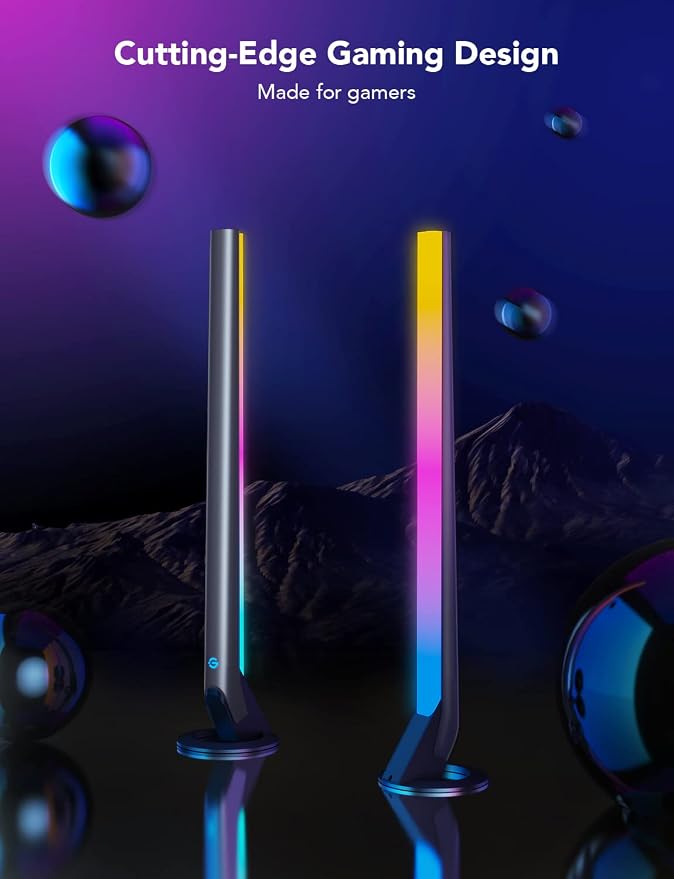 Govee RGBIC Gaming Light Bars H6047 with Smart Controller, Wi-Fi Smart LED | Gaming Lights with Music Modes and 60+ Scene Modes Built, Works with Alexa & Google Assistant, New Year Lights Decor - Image 3