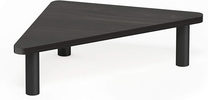Furinno Turn-N-Tube Monitor Stand Riser, 19.6" Wide Triangle Corner Monitor Riser, Laptop Stand for Desk, Office Desk Accessories, Desktop Organizers and Accessories, Toolless Assembly, Espresso - Image 4