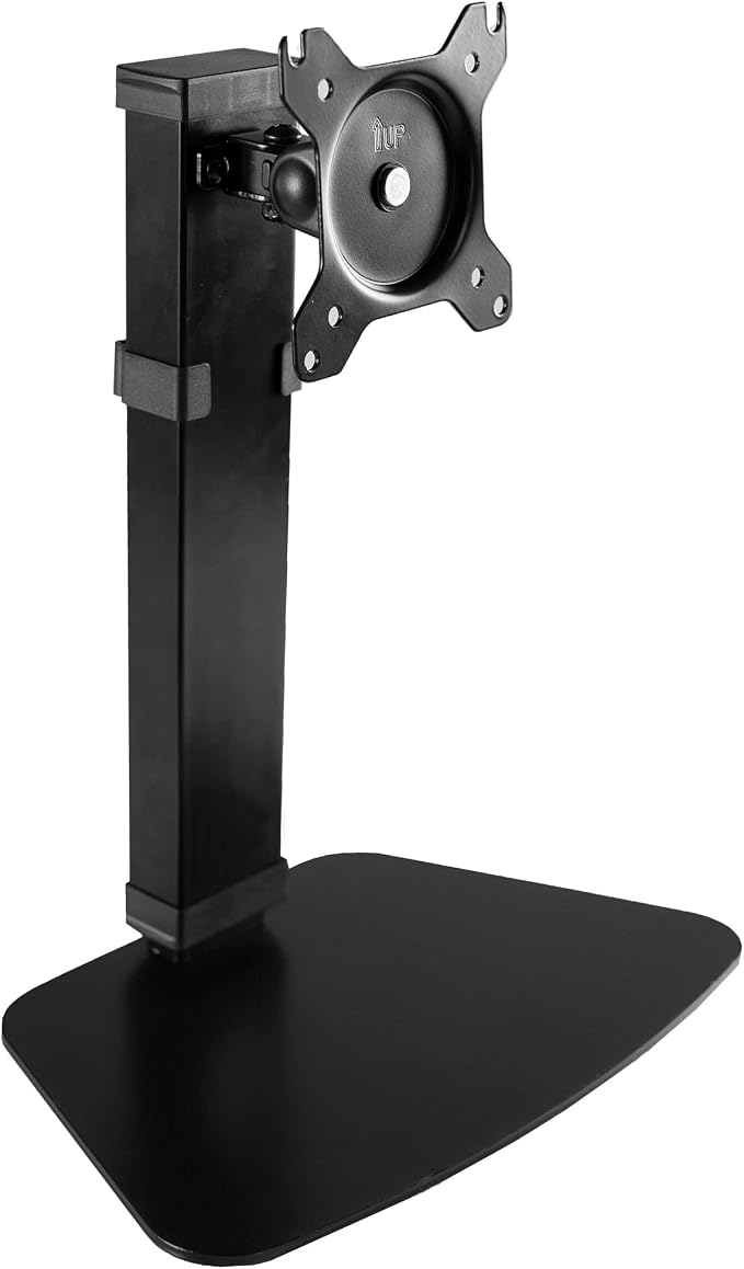 VIVO Mechanical Free Standing Single Monitor Mount Desk Stand, Tall Height Adjustable Arm for Screens up to 32 inches, Black, STAND-V001V by Unknown