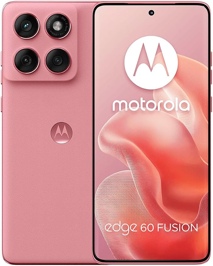 Motorola Moto Edge 60 Fusion 5G Ai (Compatible with Tmobile Mint Tello & Global) (256GB+8GB) NFC 50MP Triple Cam Dual Sim 6.67" Curved XT2503-1 Latino American Version (Zephyr (Rose)) by Unknown