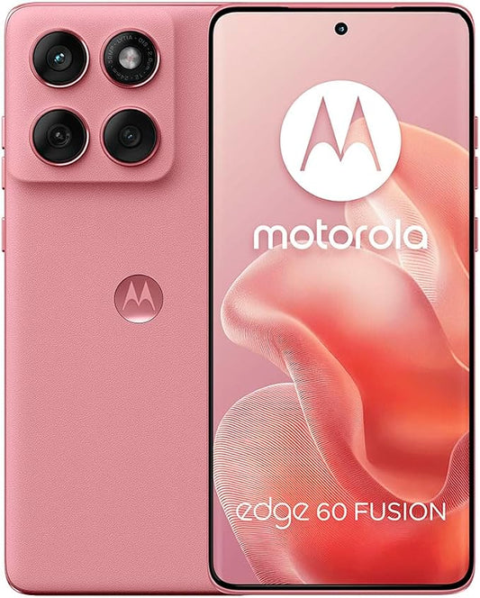Motorola Moto Edge 60 Fusion 5G Ai (Compatible with Tmobile Mint Tello & Global) (256GB+8GB) NFC 50MP Triple Cam Dual Sim 6.67" Curved XT2503-1 Latino American Version (Zephyr (Rose)) by Unknown