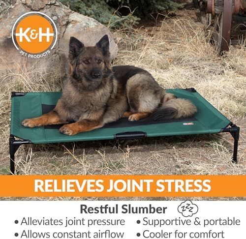 K&H Outdoor Elevated Dog Bed for Large & X-Large Pets, Green, XL 50x32in - Image 5