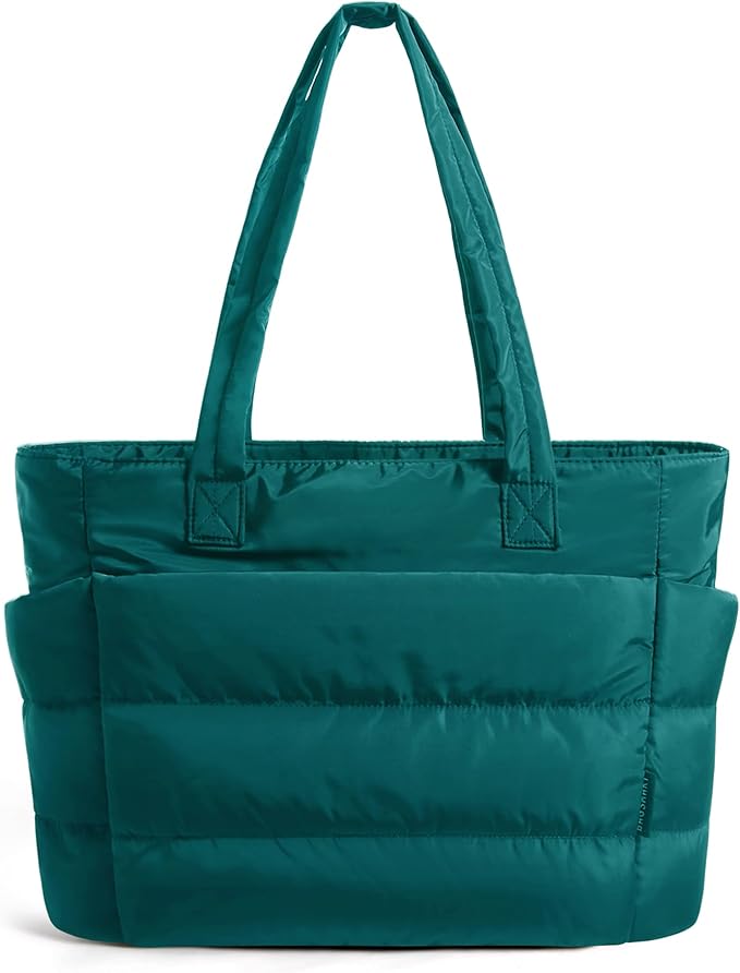 BAGSMART Tote Bag for Women, Lightweight Puffy Tote Bag with Compartments Shoulder Bag Handbag for Travel, Work, Gym | Lightweight by BAGSMART