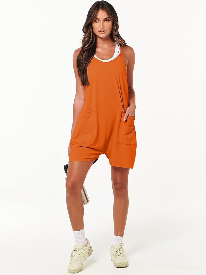 ANRABESS Womens Rompers Summer Casual Loose Sleeveless Overalls Spaghetti Strap Shorts Jumpsuit 2026 Beach Vacation Clothes - Image 7