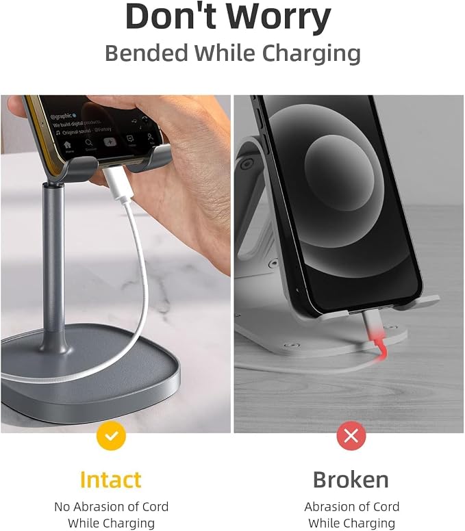 LISEN Cell Phone Stand Phone Holder for Desk, Gaming for Nintendo Switch | Cell Phone Accessories, Office Desk Accessories, Computer Accessories, Gadgets, Compatible with Switch iPad, 4-10 in Devices - Image 5