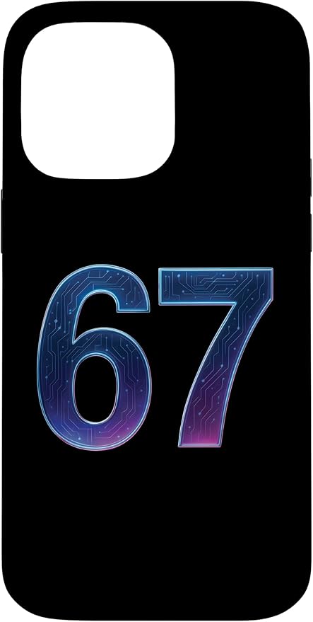 67 Meme Ai Quantum Number 67th Six Seven Tech Digital Future Case for iPhone 14 Pro Max by Unknown