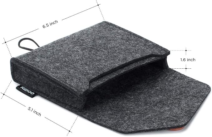 NIDOO Portable Felt Storage Bag, All-Purpose Carrying Bags, Electronics Accessories Protective Case for MacBook Power Adapter, Mouse, Cellphone, Cables, Power Bank, Portable External Hard Drive, Black - Image 3