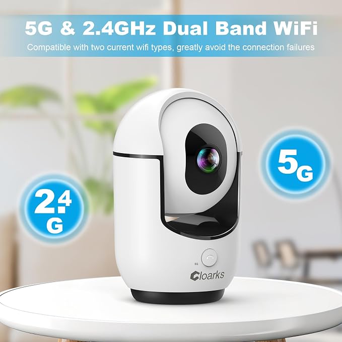 Cloarks 2K Pan/Tilt Security Camera, WiFi Indoor Cameras for Home Security with AI Motion Detection, Pet/Dog/Baby Camera with Phone App, 2-Way Audio, 24/7, Siren, TF/Cloud Storage, 4 Pack - Image 2
