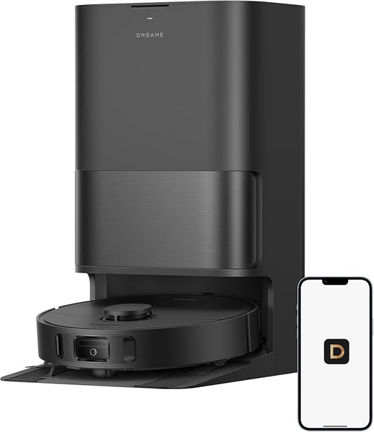 dreame D30 Ultra Robot Vacuum and Mop, All-in-One Base Station | 25,000Pa Powerful Suction, 100-Days Auto-Empty, MopExtend Tech for Edge Cleaning, Smart Obstacle Avoidance, Black by Unknown