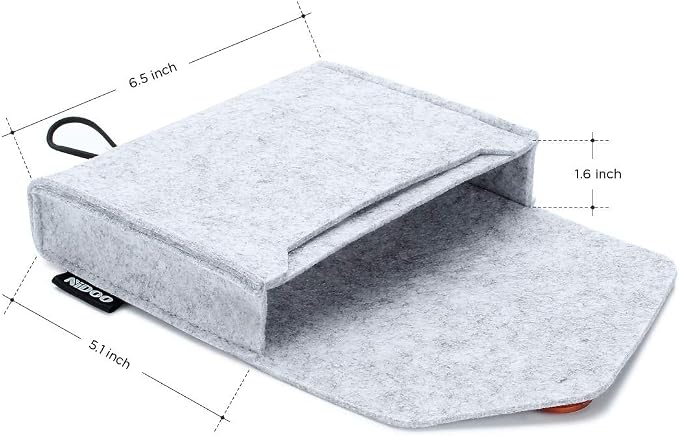 NIDOO Portable Felt Storage Bag, Electronics Accessories Protective Case Pouch for MacBook Power Adapter, Mouse, Cellphone, Cables, SSD, HDD, Power Bank, Portable External Hard Drive, Gray - Image 3