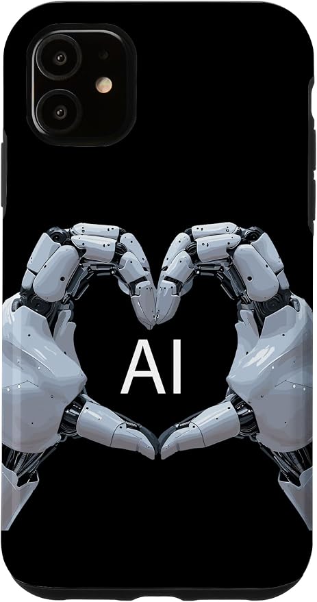 iPhone 11 Love AI, Artificial Intelligence, robot hands Case by Unknown