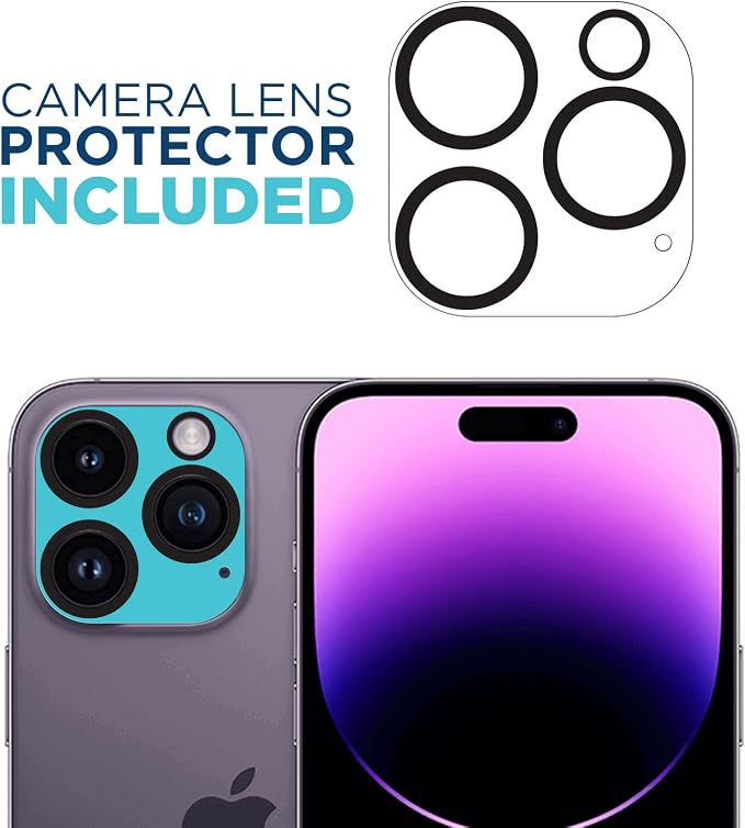 Tech Armor 3 Pack Screen Protector + 1 Camera Lens Protector for iPhone 14 Pro 6.1 inch - Ballistic Tempered Glass, Case Friendly, Dynamic Island Compatible, Sensor Protection, HD, 9H Hardness - Image 3