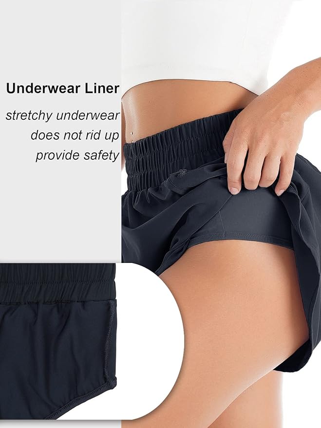 Blooming Jelly Women's Quick-Dry Running Shorts Workout Sport Layer Active Shorts with Pockets 1.75" - Image 4