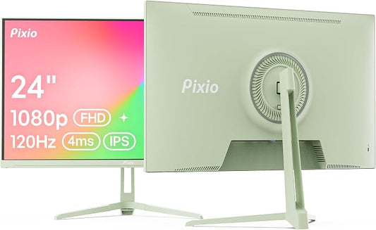 Pixio PX246 Wave Mint Green 24 inch 120Hz Refresh Rate FHD 1080p Resolution IPS Panel 4ms GTG Response Time Gaming Monitor with Adaptive Sync by Pixio