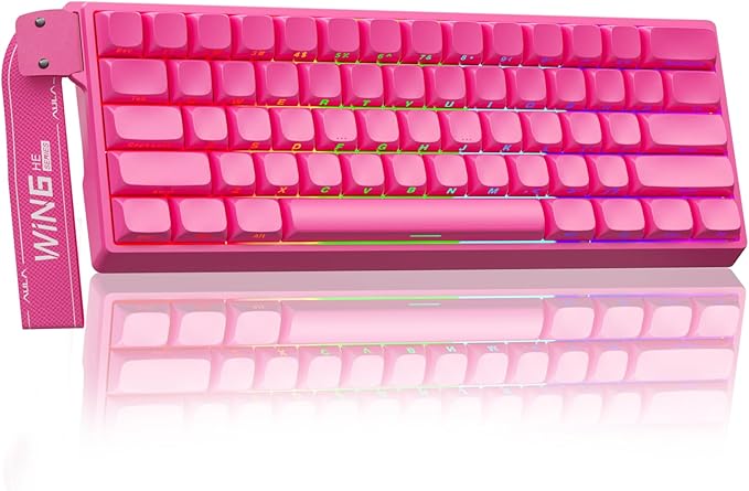 AULA WIN60 HE PRO 60% Mechanical Gaming Keyboard Wired, Magnetic Switch Hot Swappable, Adjustable Actuation Rapid Trigger Mode, 8000Hz Polling Rate, RGB Small Keyboard 60 Percent Compact Design for PC by CORBOBO
