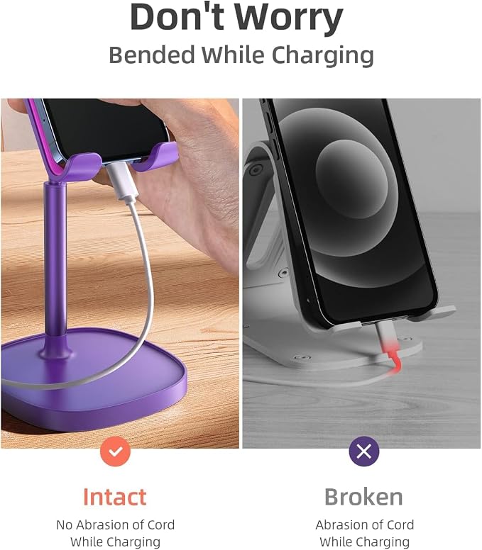 LISEN Cell Phone Stand Phone Holder for Desk, Gaming for Nintendo Switch | Phone Holder, iPhone Accessories, Office Accessories, Gaming Accessories, Compatible with Switch iPad, 4-10 in Devices - Image 5