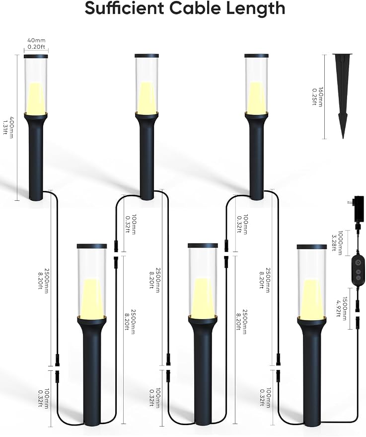 APPECK Pathway Lights,RGBCW Walkway Lights with APP Control,4 Pack | IP65 Waterproof,Low Voltage Landscape Lighting 800LM,Color Changing,for Garden, Yard, Patio,Compatible with Alexa - Image 7