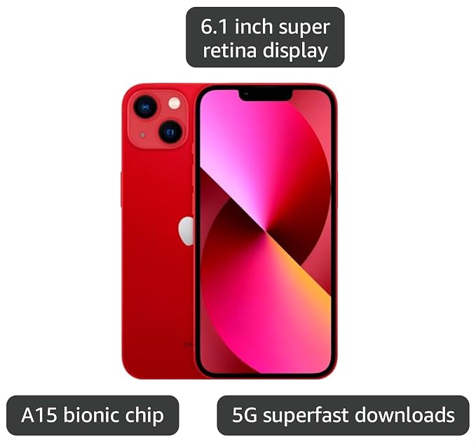 Apple iPhone 13, 256GB, PRODUCT RED - Locked to AT&T (Renewed) - Image 3