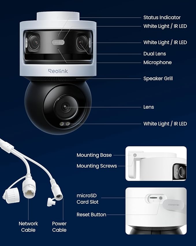 REOLINK OMVI 3i PoE Triple-Lens PoE Security Camera with Auto Tracking | 10MP 180° Panoramic & 4K PT, AI Video Search, 24/7 Recording, Perimeter Protection, Color & IR Night Vision, Smart Detection - Image 9