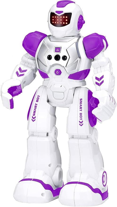 KingsDragon Robots Toy for Kids, RC Gesture Sensing Toy, Interactive Walking Singing Dancing Robot Birthday Presents for Boys Girls Age 6 7 8 9 Years Old,Purple by KingsDragon