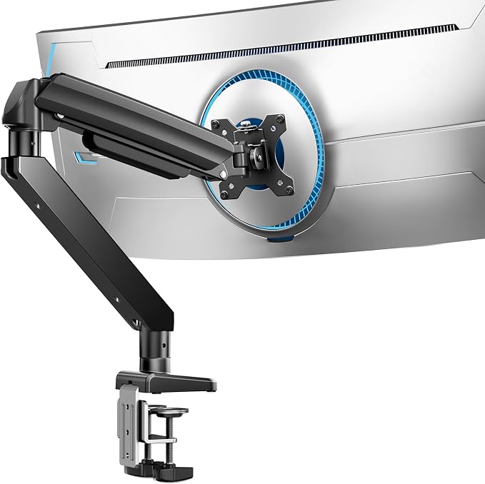 ErGear Heavy Duty Monitor Arm for 13-49″ Ultrawide Screens, 37.4 lbs Capacity, Full Motion Monitor Desk Mount, Rock-Solid Support, Dual C-Clamp & Grommet Mount, VESA 75x75/100x100mm by ErGear