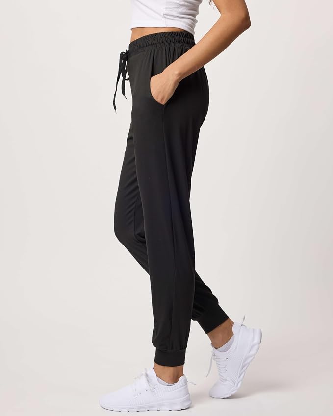 3 Pack Women's Lounge Joggers Sweatpant Active Athletic Yoga Workout Pocket | Available in Plus Size, Ladies Casual, Drawstring Gym Pants, Sleep Bottoms, Hiking, Running, Fitness, Exercise, Pajama, Soft - Image 5
