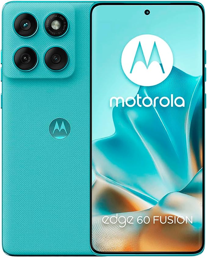 Motorola Moto Edge 60 Fusion 5G Ai (Compatible with Tmobile Mint Tello & Global) (256GB+8GB) NFC 50MP Triple Cam Dual Sim 6.67" Curved XT2503-1 Latino American Version (Amazonite (Green)) by Unknown