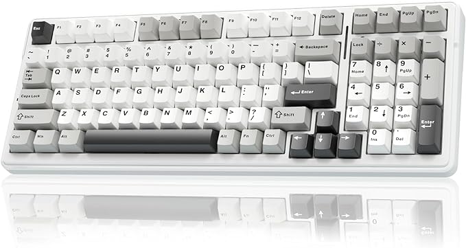 AULA F99 Wireless Mechanical Keyboard,Tri-Mode BT5.0/2.4GHz/USB-C Hot Swappable Custom Keyboard,Pre-lubed Linear Switches,RGB Backlit Computer Gaming Keyboards for PC/Tablet/PS/Xbox by AULA