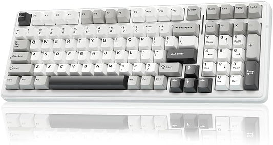 AULA F99 Wireless Mechanical Keyboard,Tri-Mode BT5.0/2.4GHz/USB-C Hot Swappable Custom Keyboard,Pre-lubed Linear Switches,RGB Backlit Computer Gaming Keyboards for PC/Tablet/PS/Xbox by AULA