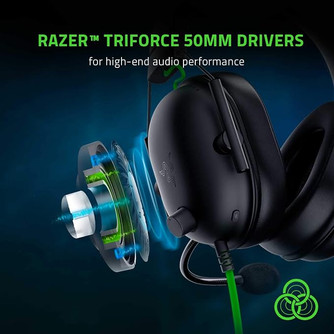 Razer BlackShark V2 X Gaming Headset: 7.1 Surround Sound - 50mm Drivers - Memory Foam Cushion - for PC, PS4, PS5, Switch - 3.5mm Audio Jack - Black (Pack of 8) - Image 3
