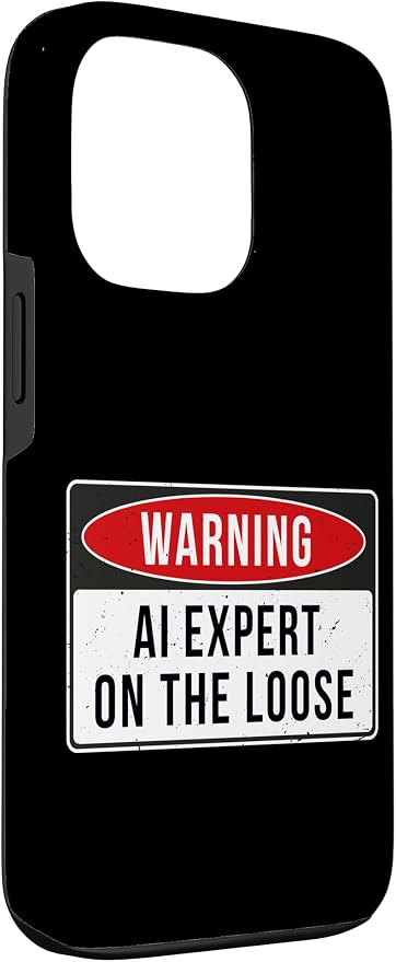 Warning Sign - AI Expert On The Loose Funny Job Quote Case for iPhone 13 Pro - Image 3