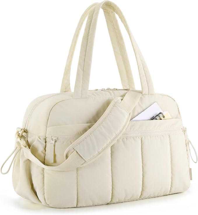 BAGSMART Duffle Bag for Travel, Gym Bag for Women, Weekender Carry on Bag | PVC Wet Pocket, Airline Approved Personal Carry-on Size, Fits Under-seat, One Bag for Gym, Travel, Hospital, Overnight by BAGSMART