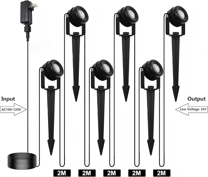 HISTAR Low Voltage Landscape Lighting with Bluetooth App Control & Remote, Outdoor Spot Lights for Fence Tree Pathway Lawn Decor, IP65 Waterproof All-in-One Permanent Outdoor Lights (6pack-RGBW) - Image 5