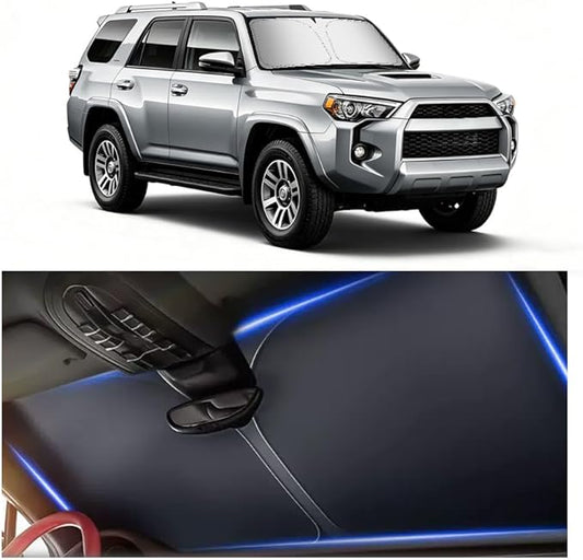 Car Windshield Sun Shade Compatible with Toyota 4Runner 2010-2025,Oxford Cloth Sun Shade for Car Windshield with Foldable Design,Essential Windshields Cover Suns Shades with Storage Bag by Aokdom