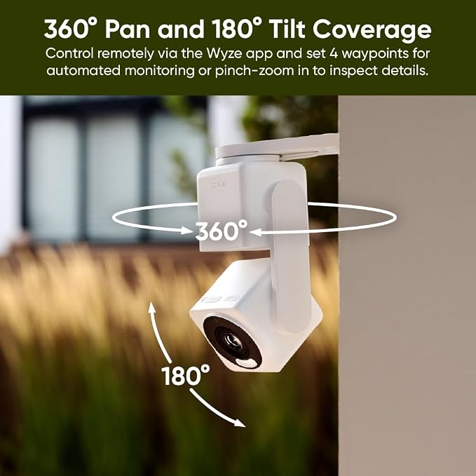 WYZE Cam Pan v4 (2-Pack), 4K Smart Home Security Camera System, AI Indoor/Outdoor Monitor for Baby/Pet/Person/Vehicle, Color Night Vision, 360° Pan/Tilt, 2.4G&5G, Works with Alexa & Google Assistant - Image 4