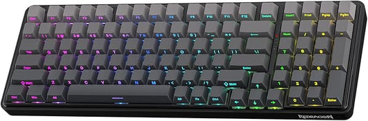 Redragon K744 GB PRO 99 Keys Wireless Gasket RGB Gaming Keyboard, 3-Mode Mechanical Keyboard w/Hot-Swap Socket, Gradient PBT Keycaps & 5-Layer Noise Dampening, Custom Linear Switch by REDRAGON
