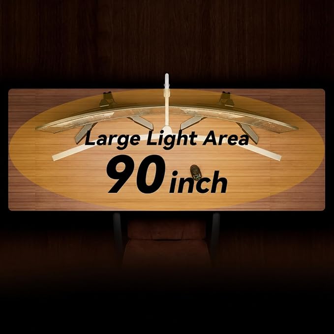 Adjustable LED Desk Lamp with Clamp, 4-Head Eye-Caring CRI95+ Desk Light, Stepless Dimming & Color Temp Remote Control, Flexible Neck, 5-Mode for Reading, Computer, Crafting, 90" Wide Desk Coverage - Image 7