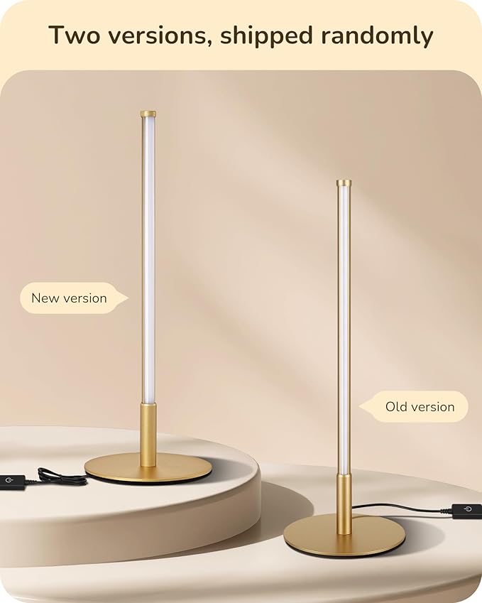 EDISHINE LED Table Lamp, Stepless Dimmable Bedside Lamp with 3 Color Temperature, Modern Nightstand Lamp, Upgraded Desk Lamps for Bedroom, Living Room, Corner, Gift, Metal Finish, Gold, 6W | 3 Color Temperature, 6W, Skinny Modern Minimalist Style for B... - Image 8