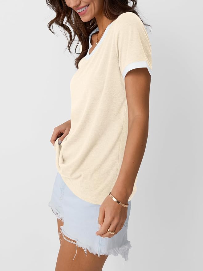 AUTOMET Womens Short Sleeve T-Shirts Summer Tops Casual Soft Tunic V Neck Basic Workout Clothes Spring Fashion Outfits 2026 - Image 3