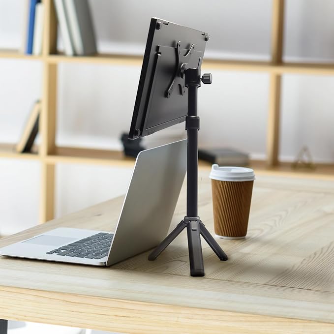 Kado Metal Portable Monitor Stand Tripod, Phone/Tablet Clamp for Desk | 100x100mm 75x75mm Wall/Arm Mount Clamping, 360° Ball Head and 1/4" Screw Compact for Phone, Tablet, Projector, Camera, Webcam - Image 2